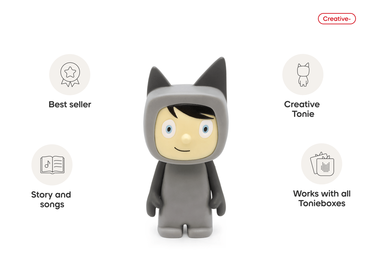 Creative-Tonie Gray Light audio figurine, inspiring audio journeys and imaginative play