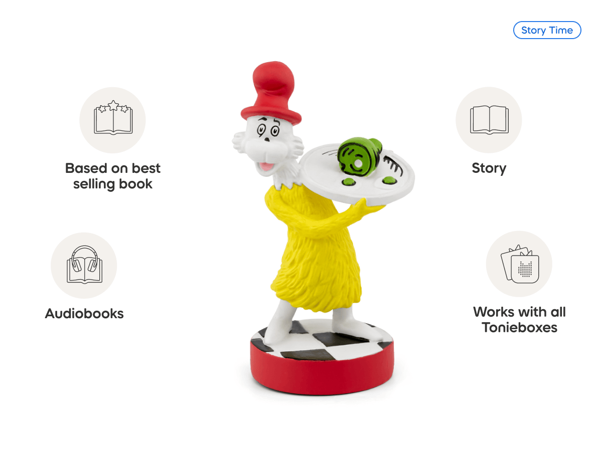 Dr. Seuss: Green Eggs & Ham Tonie audio figurine, inspiring audio journeys and imaginative play
