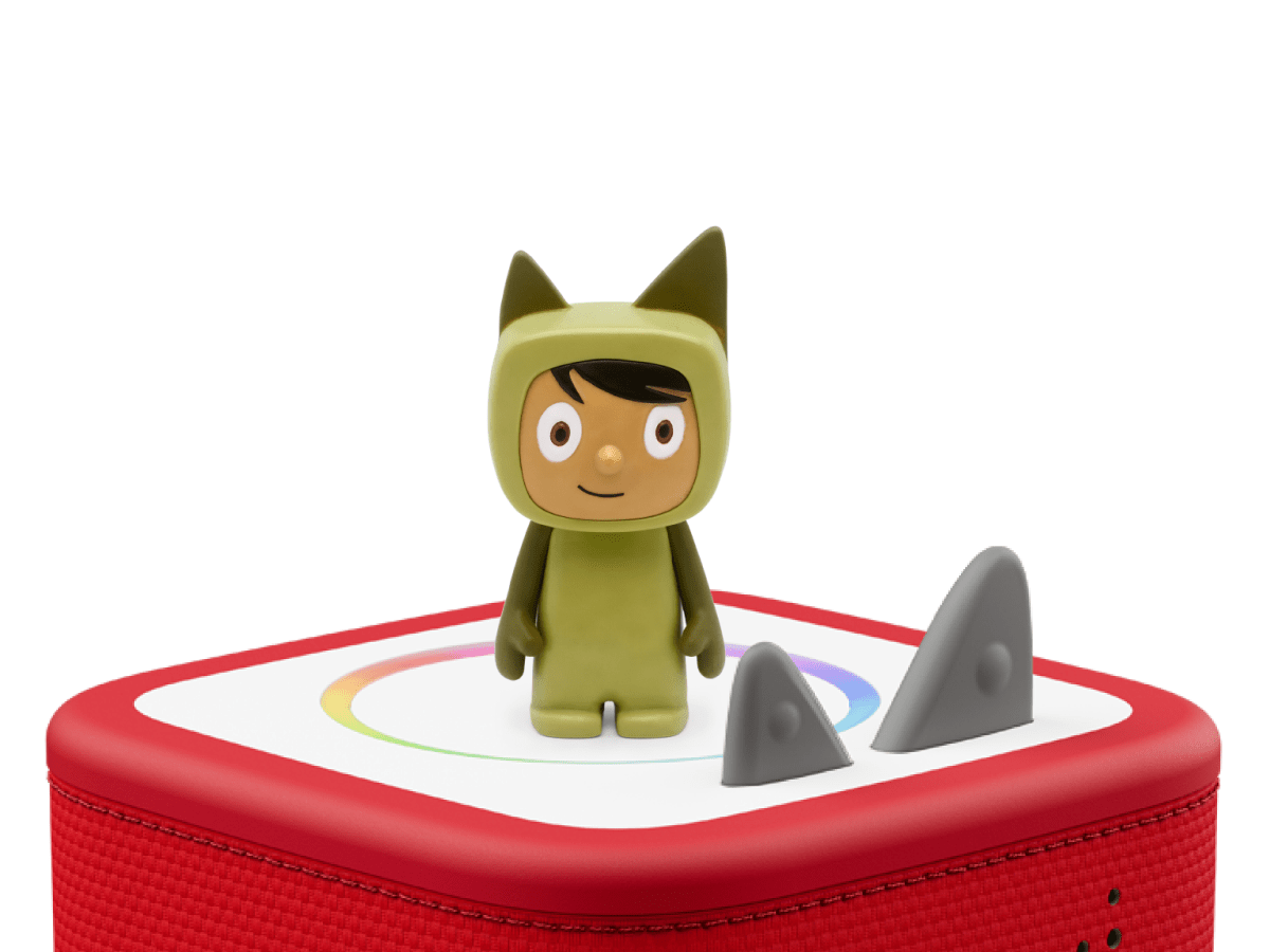 Green with Medium Hue Creative-Tonie on a Red Toniebox