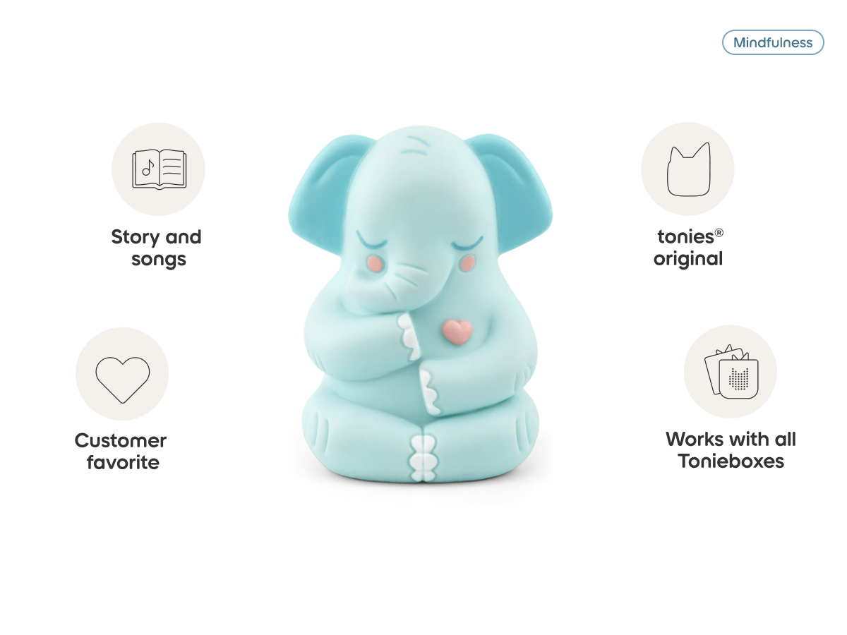 Mindfulness- Affirmations with Greta the Elephant Tonie audio figurine, inspiring audio journeys and imaginative play
