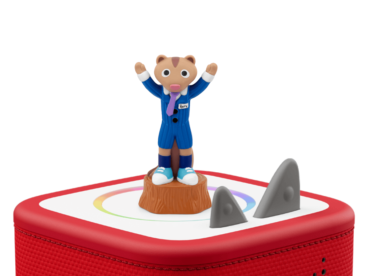 Laurie Berkner 3- Harry The Chipmunk's Treasure Hunt Tonie on a red Toniebox 2 ready to play audio stories and songs