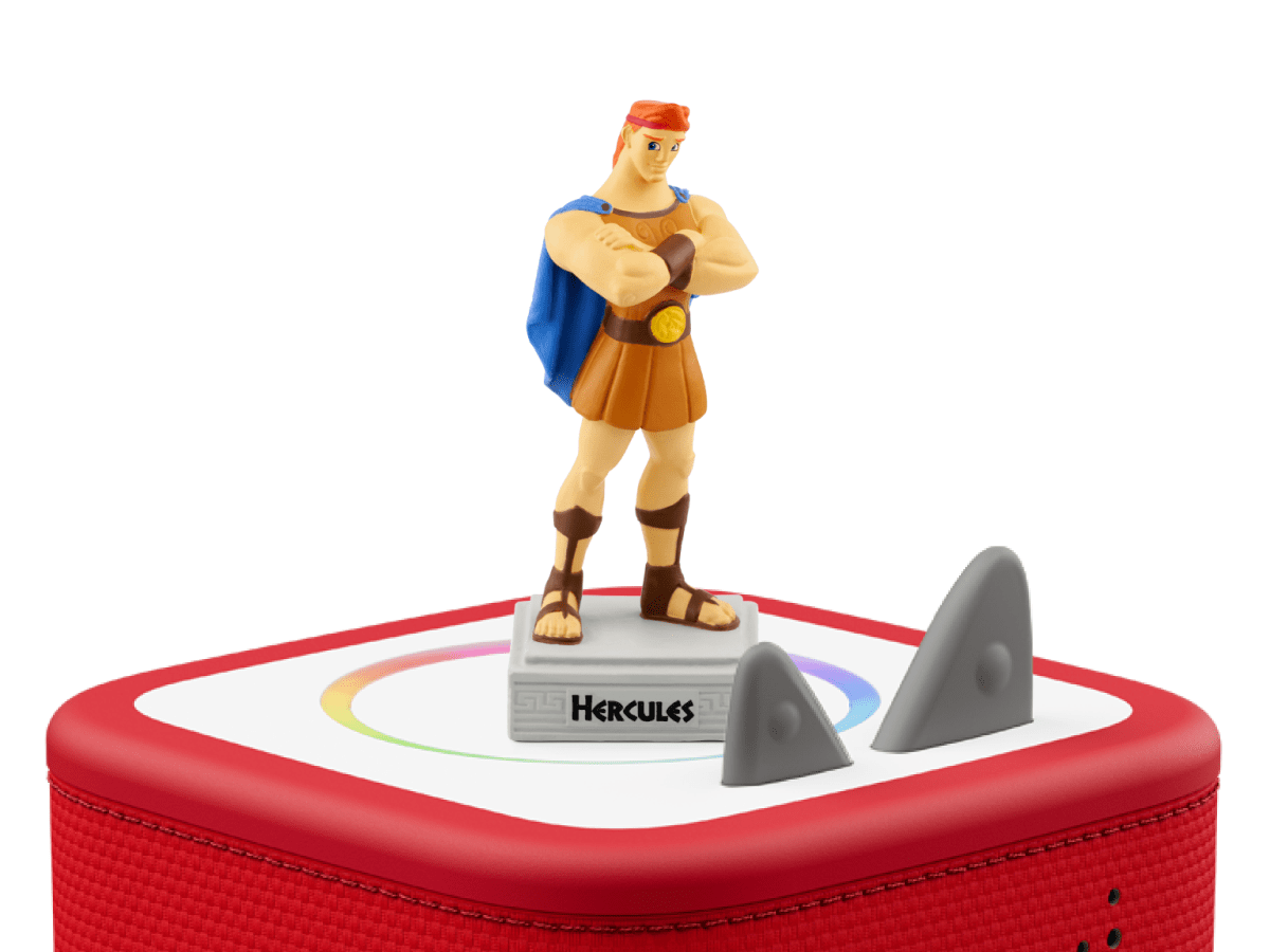 Disney Hercules Tonie on a Red Toniebox