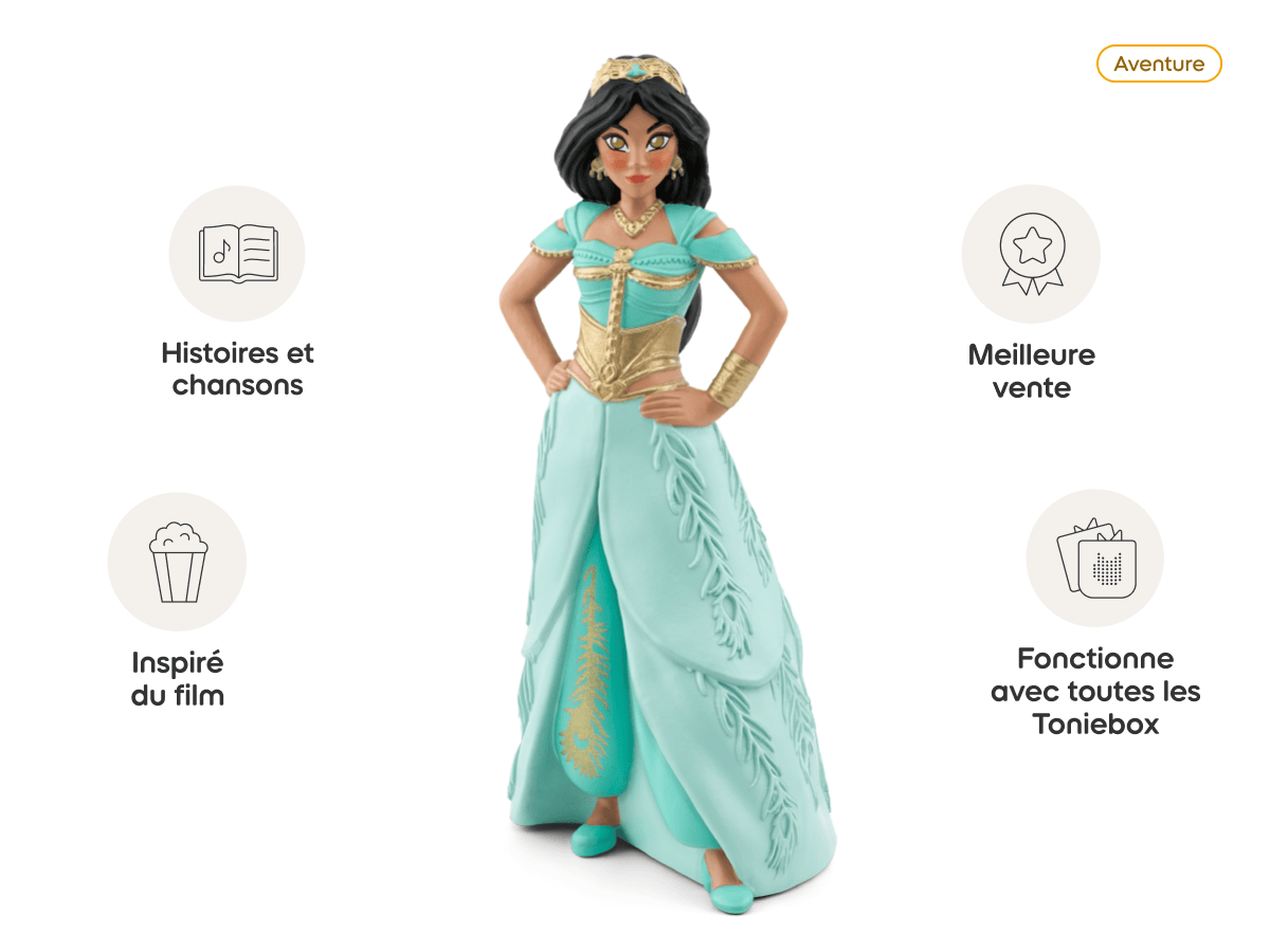 Disney Jasmine French Tonie audio figurine from the aventure category, inspiring audio journeys and imaginative play
