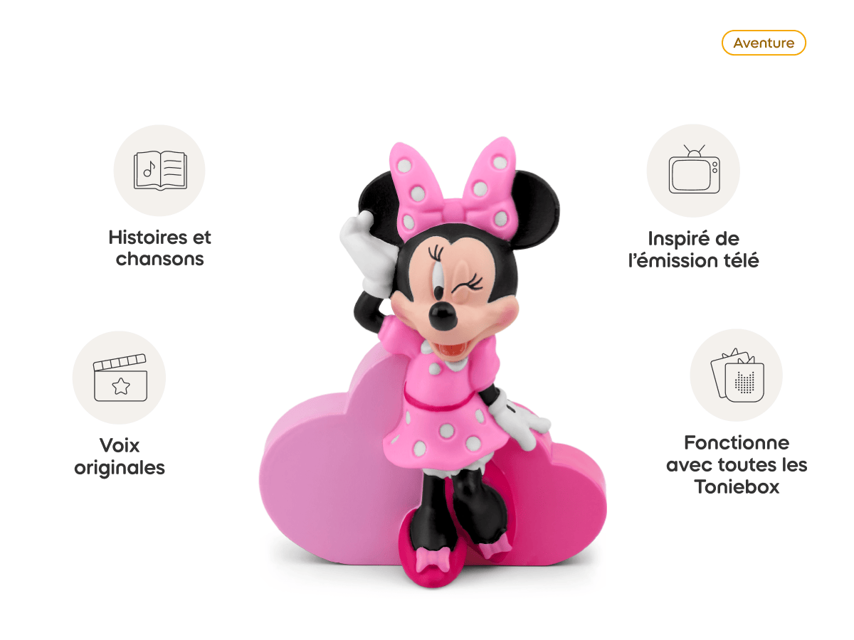 Disney Minnie Mouse Clubhouse (French) Tonie audio figurine from the adventure category, inspiring audio journeys and imaginative play