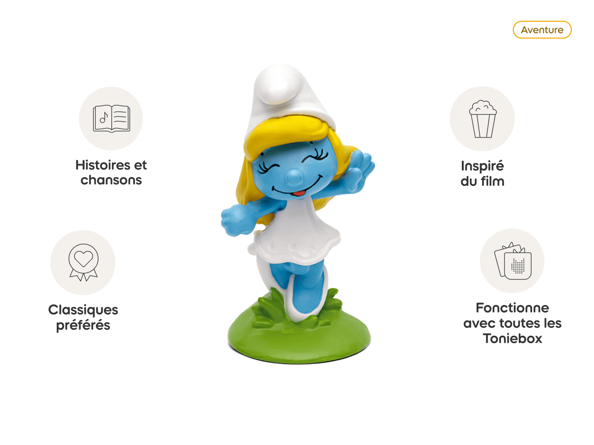 Les Schtroumpfs: La grande Schtroumpfette Tonie (Français) audio figurine, inspiring audio journeys and imaginative play