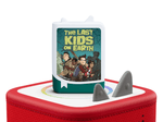 last kids on earth audiobook tonies on a red Toniebox 2 ready to play audio stories and songs