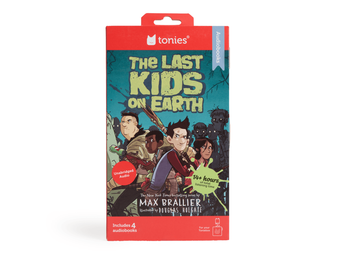 Front view of Last Kids on Earth Audiobook Tonies - 4 Pack Packaging