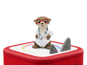 Le Corps Humain - Qui Que Quoi (French) on a red Toniebox 2 ready to play audio stories and songs