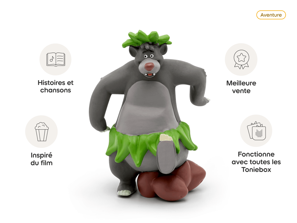 Disney Le Livre De La Jungle Tonie (Français) audio figurine, inspiring audio journeys and imaginative play