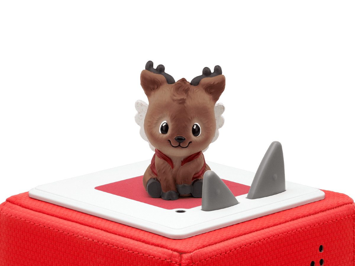 Le Petit Renne Qui Rêvait D'Avoir Des Ailes Tonie (Français) on a red Toniebox
