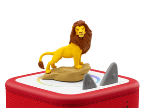 Disney The Lion King Tonie on a red Toniebox 2 ready to play audio stories and songs