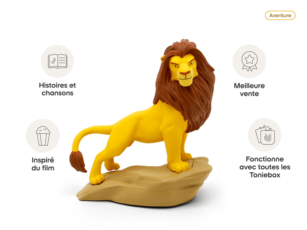 Disney Le Roi Lion Tonie (Français) audio figurine, inspiring audio journeys and imaginative play