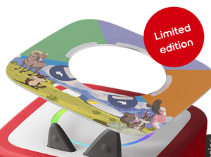 Tonieplay-The Legend of Mount Majestic-A Musical Family Quest Disc on red Toniebox 2 an audio player for kids
