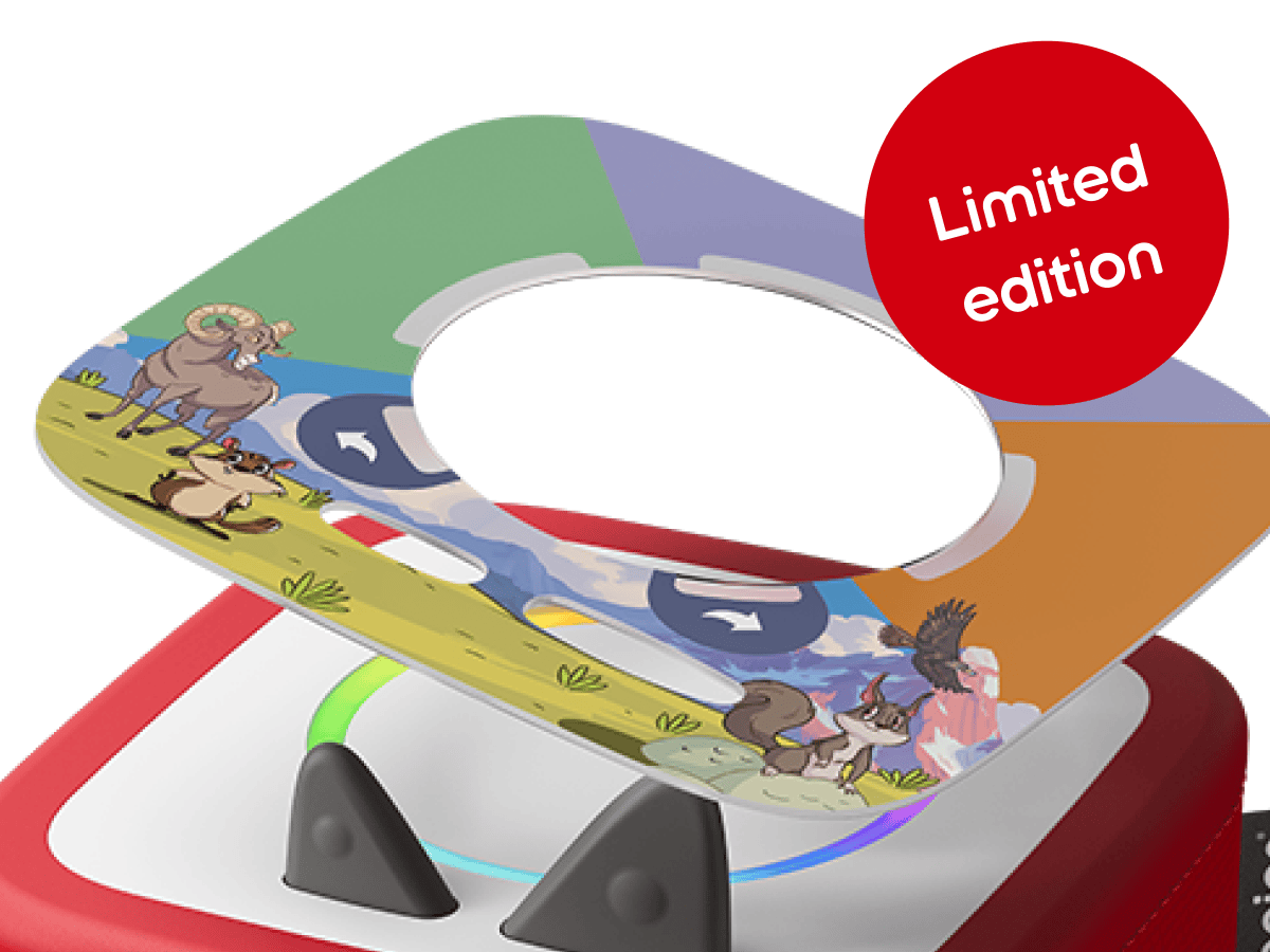Tonieplay-The Legend of Mount Majestic-A Musical Family Quest Disc on red Toniebox 2 an audio player for kids