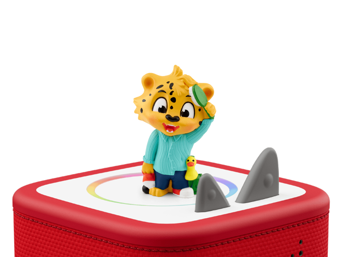 Leo's Day Routines Tonie on a Red Toniebox