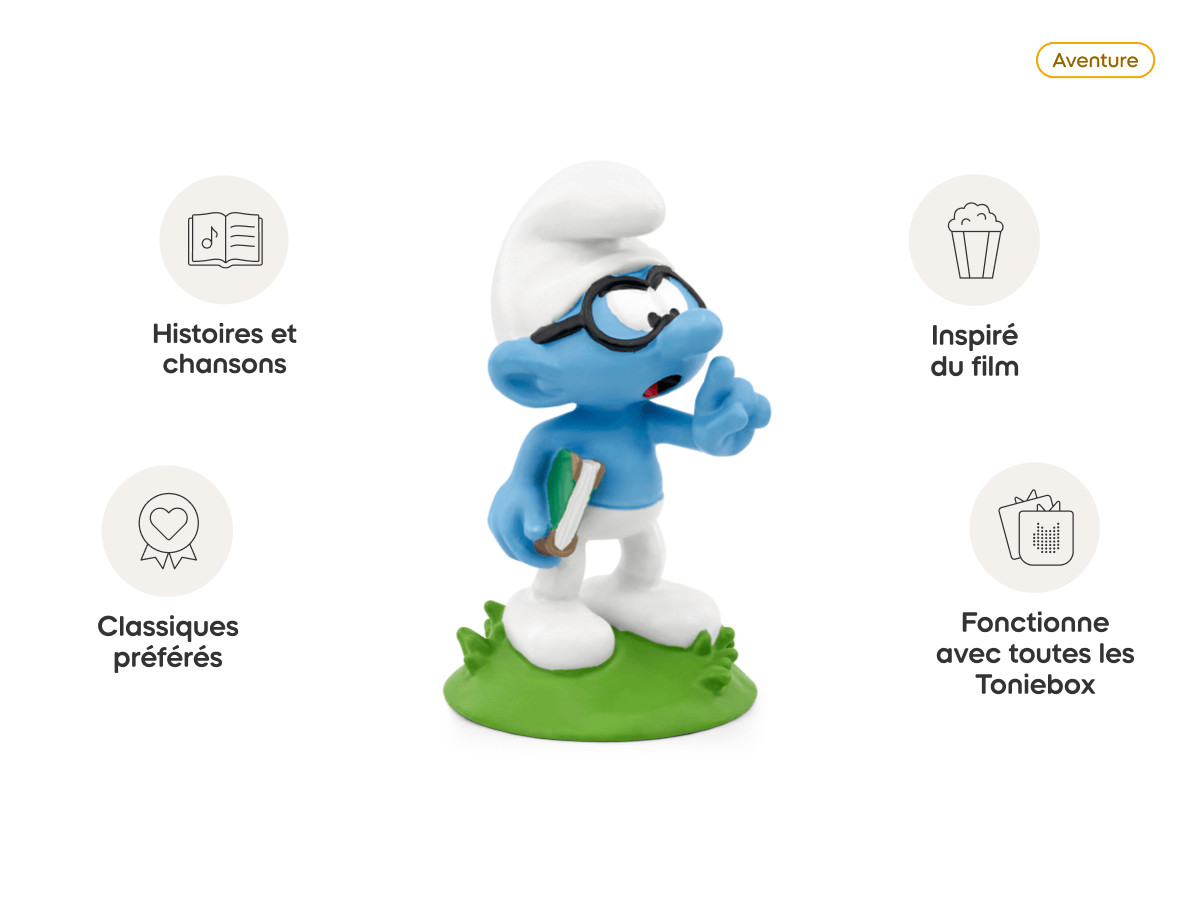 Les Schtroumpfs: Les Schtroumpfs et le livre qui dit tout Tonie (Français) audio figurine, inspiring audio journeys and imaginative play