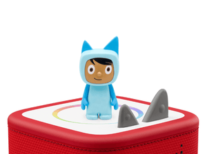 Light Blue with Medium Hue Creative-Tonie on a Red Toniebox