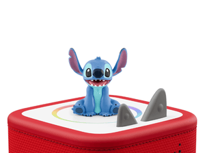 Disney Lilo & Stitch Tonie on a red Toniebox 2 ready to play audio stories and songs
