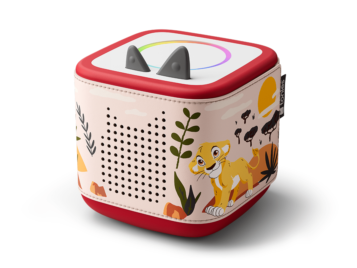 Disney Lion King Sleeve on a red Toniebox 2