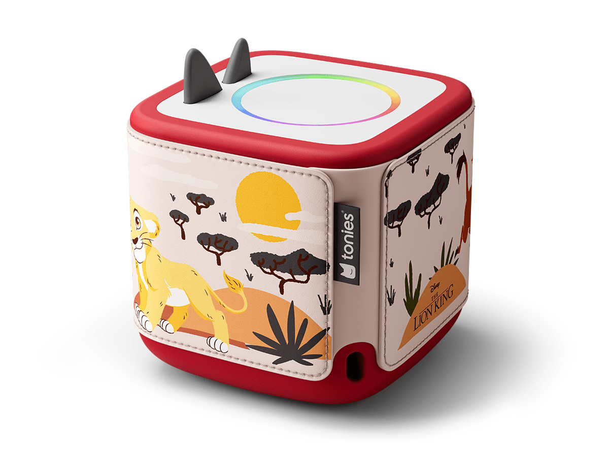 Disney Lion King Sleeve on a red Toniebox 2