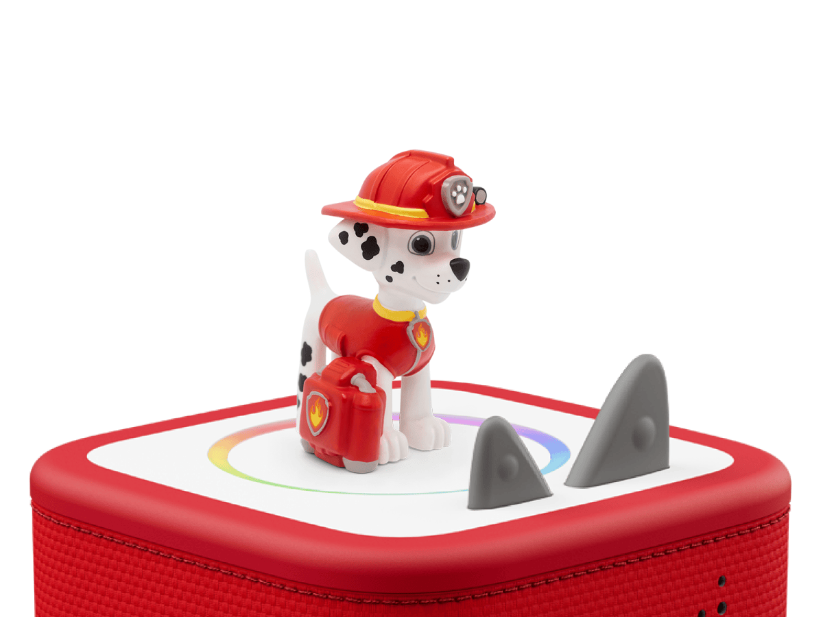 La Pat' Patrouille: Marcus Tonie (Français) on a red Toniebox 2 ready to play audio stories and songs