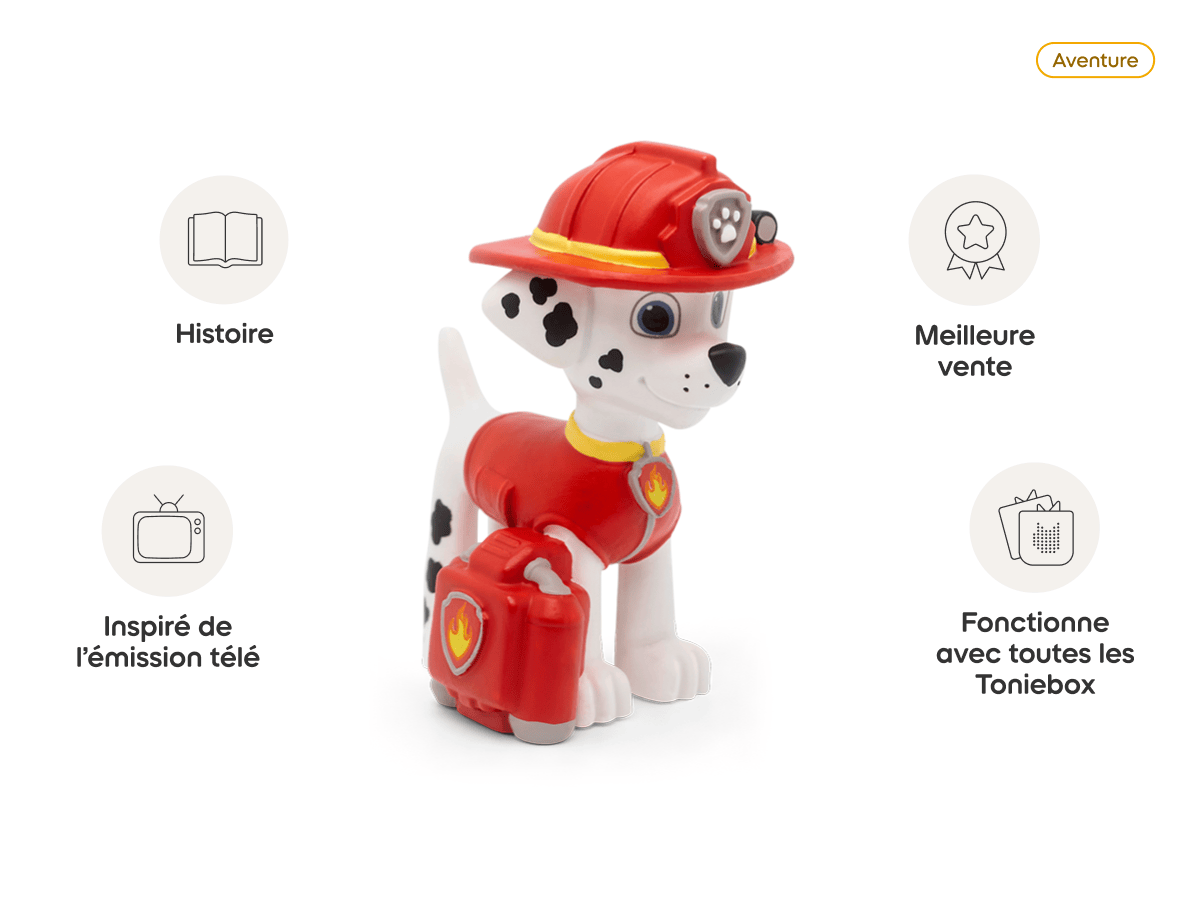La Pat' Patrouille: Marcus Tonie (Français) audio figurine, inspiring audio journeys and imaginative play