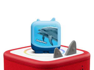 marine life clever tonies on a red Toniebox 2 ready to play audio stories and songs