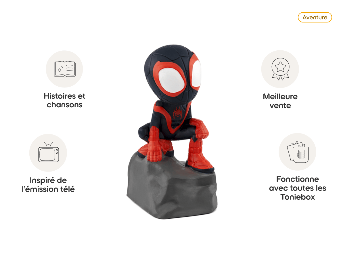 Marvel Spidey Et Ses Amis Extraordinaires: Miles Morales Tonie (Français) audio figurine, inspiring audio journeys and imaginative play