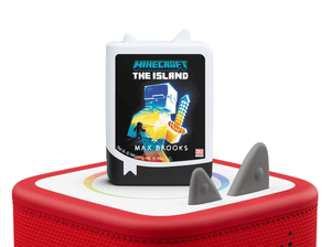 Minecraft Audiobook Tonie on a red Toniebox 2 ready to play audio stories and songs
