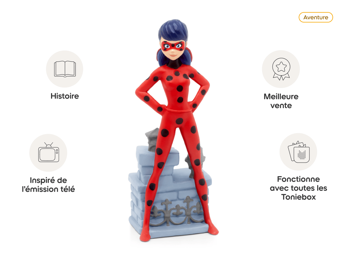 Miracilous Ladybug Tonie (Français) audio figurine, inspiring audio journeys and imaginative play
