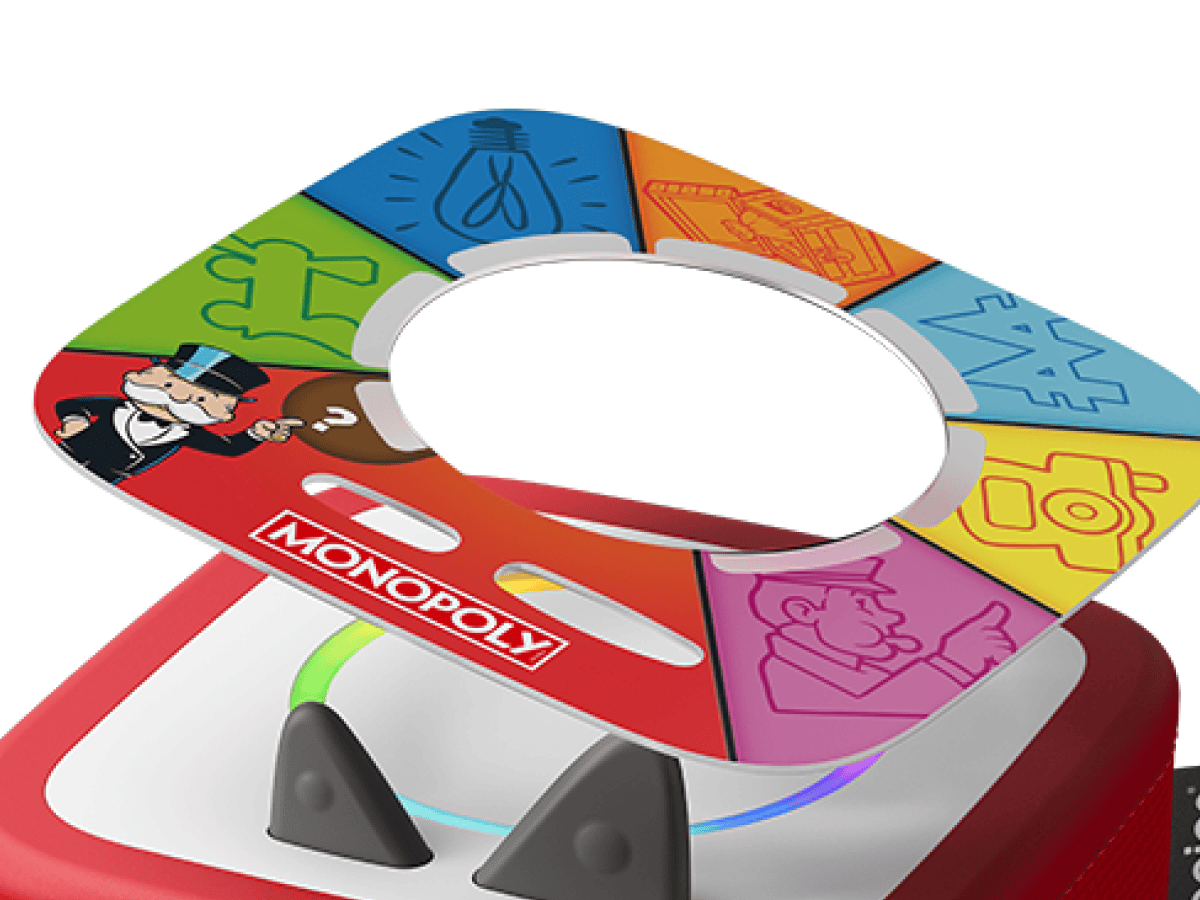 Tonieplay Monopoly Real Estate Rush Disc on red Toniebox 2 an audio player for kids
