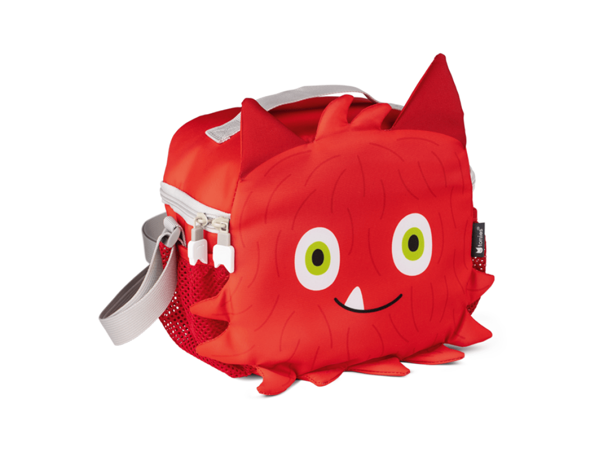 tilted view of Toniebox Character Bag - Monster