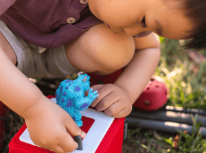 Child Playing With Disney & Pixar Monsters, Inc. Tonie