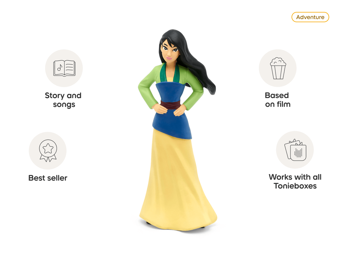 Disney Mulan Tonie audio figurine, inspiring audio journeys and imaginative play
