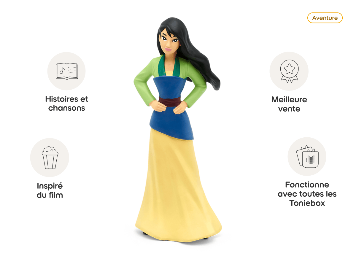 Disney Mulan Tonie (Français) audio figurine, inspiring audio journeys and imaginative play