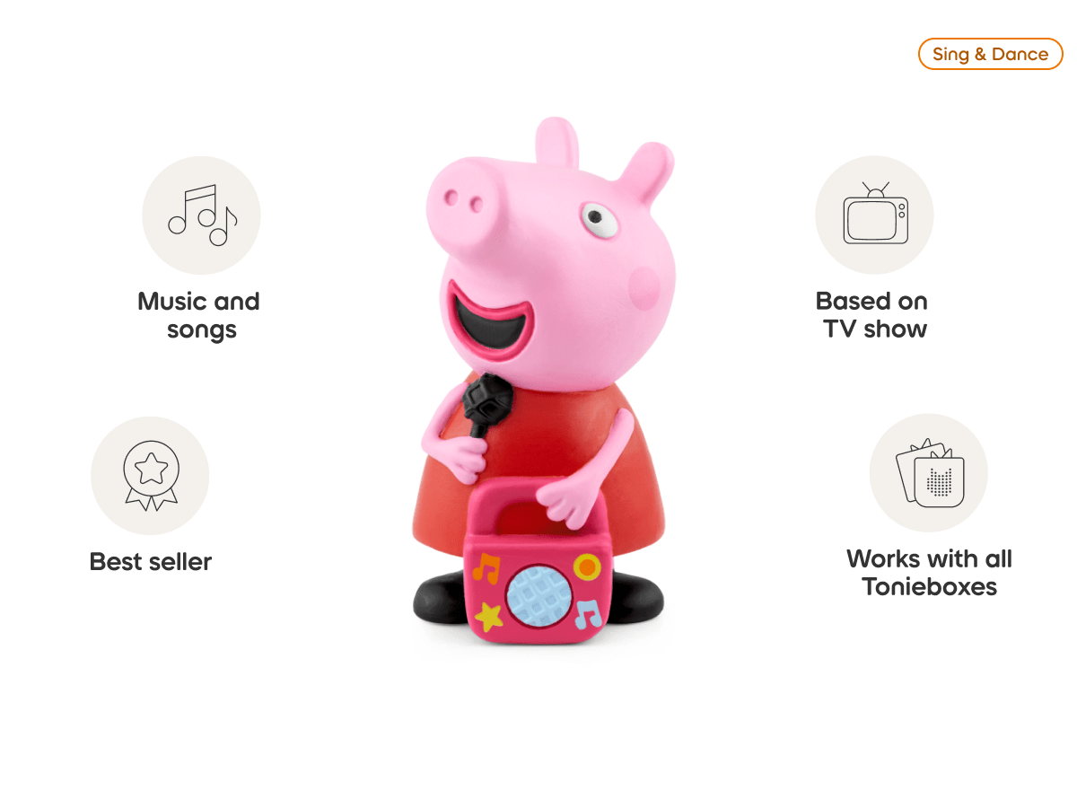 Peppa Pig My First Album Tonie audio figurine, inspiring audio journeys and imaginative play