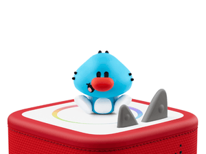 Oggy Oggy: 1, 2, 3, prêts? Partez! Tonie (Français) on a red Toniebox 2 ready to play audio stories and songs