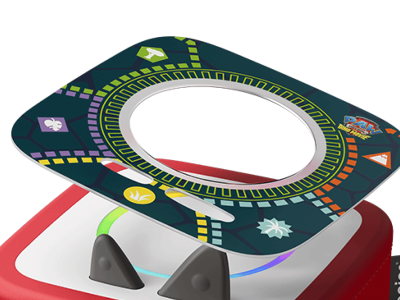 Tonieplay PAW Patrol Dino Movie Dino Island Rescue Mission Disc on red Toniebox 2 an audio player for kids
