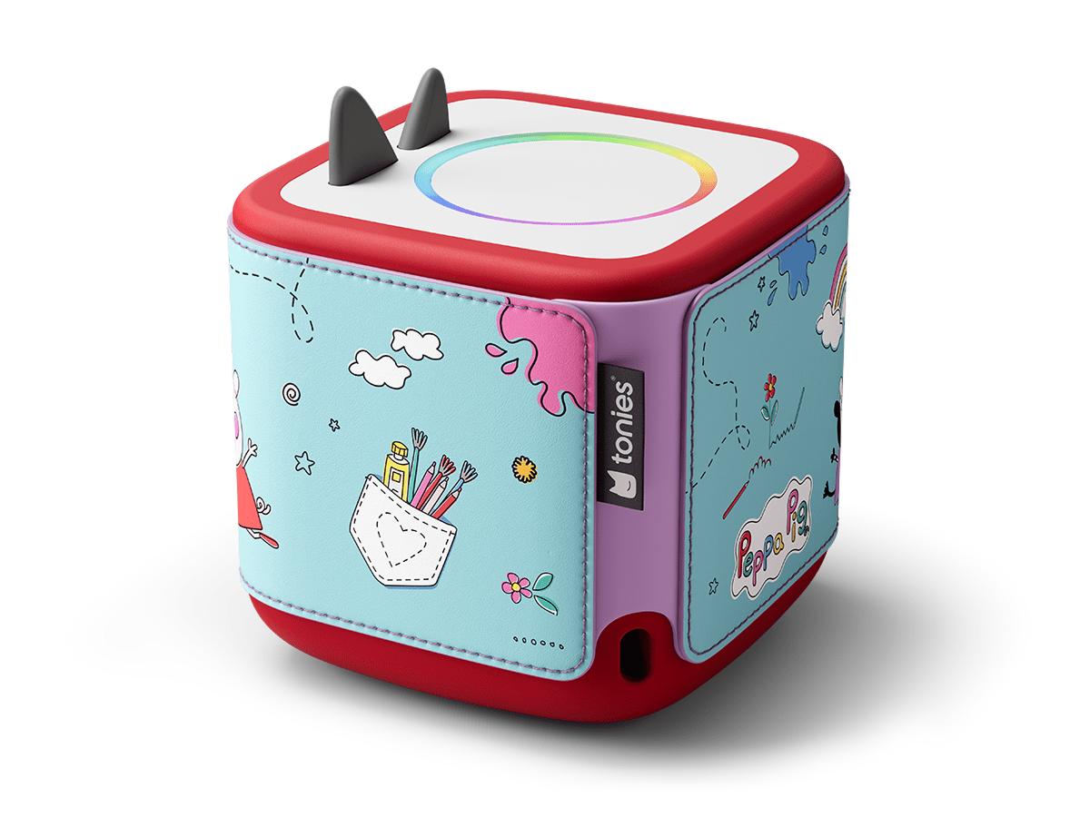 Peppa Pig Sleeve on a red Toniebox 2