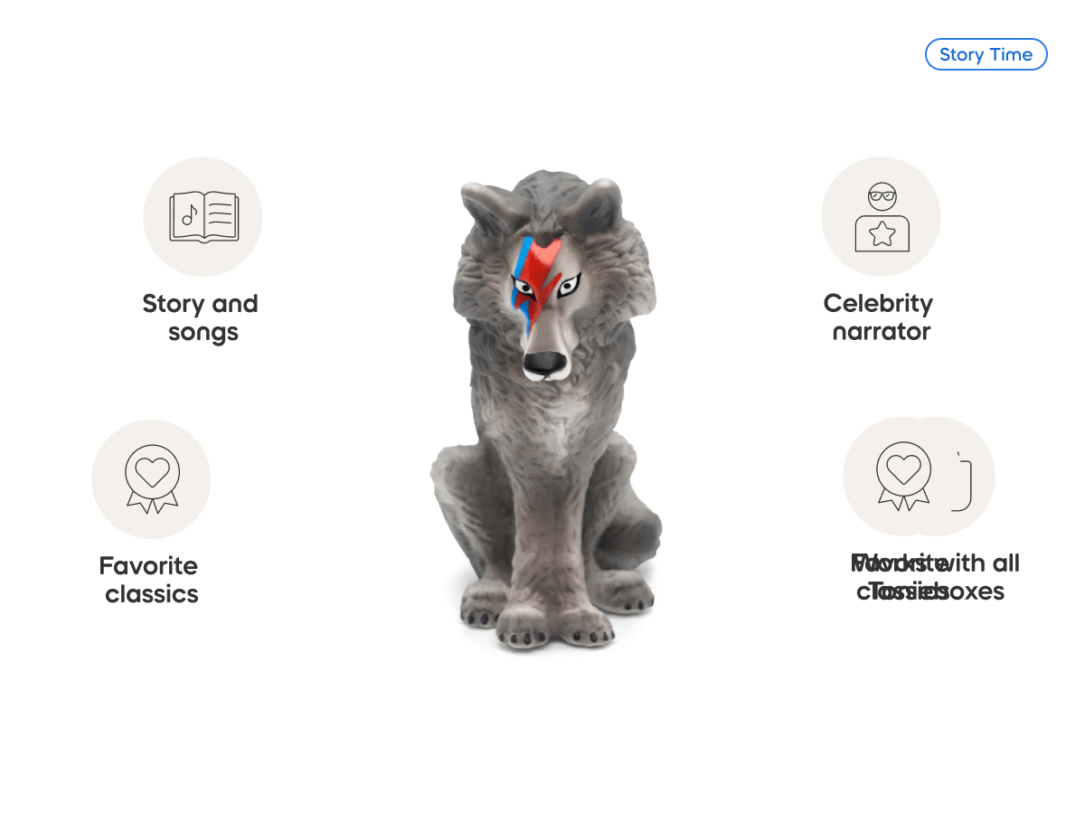 Peter & the Wolf Tonie audio figurine, inspiring audio journeys and imaginative play