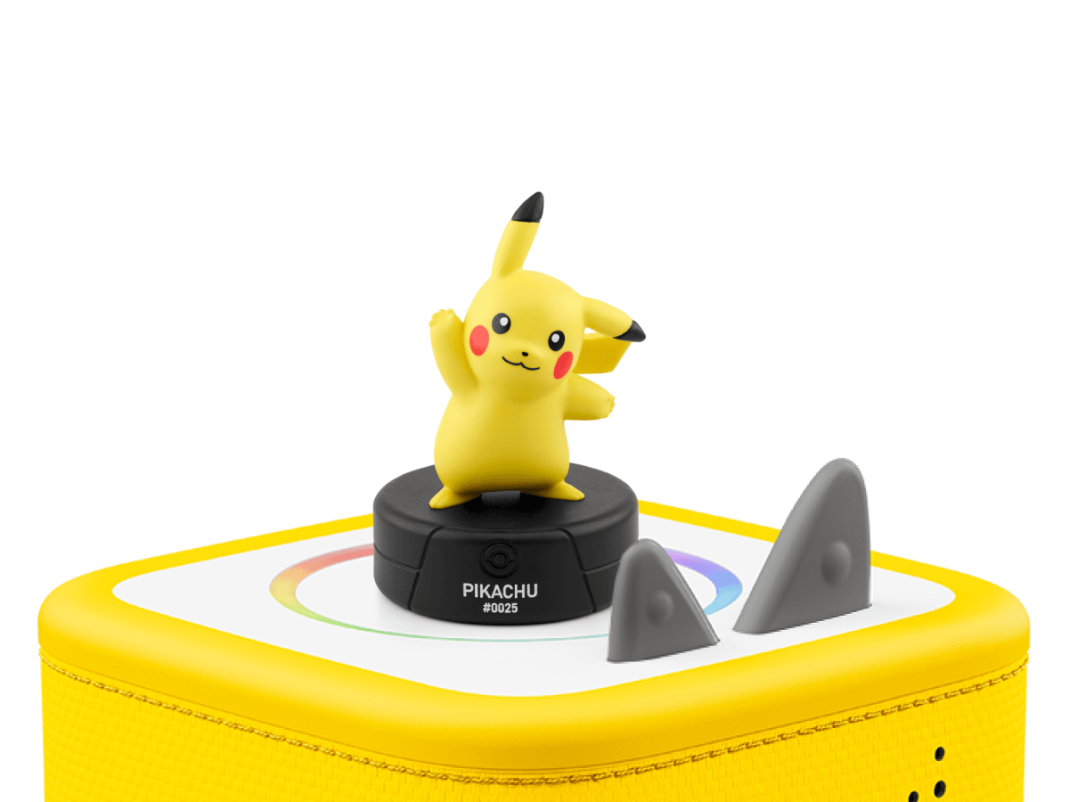 Pokémon-Pikachu Tonie on a Toniebox 2 ready to play audio stories and songs