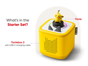Whats included in the Pokemon Pikachu Starter Set: Pikachu Tonie and lightning yellow toniebox 2