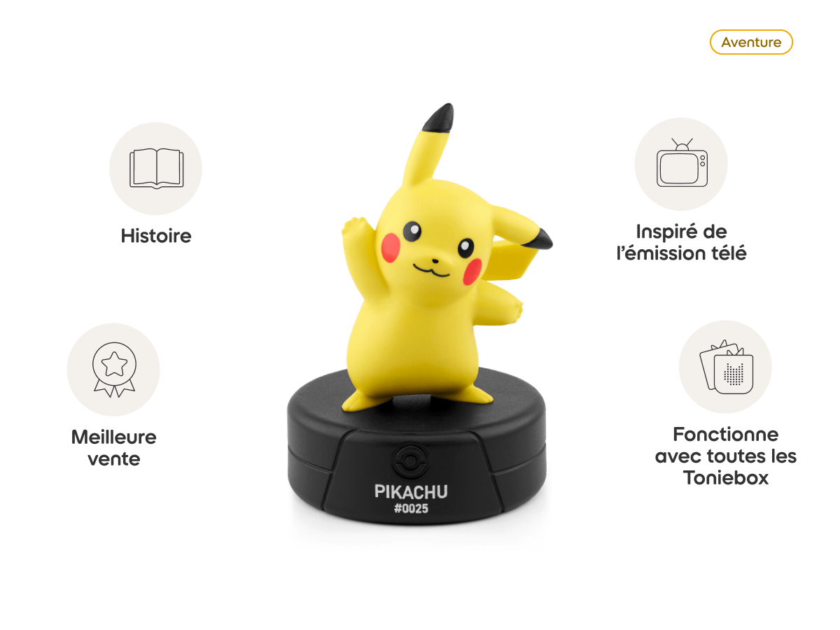 Pokémon Pikachu Toniebox 2 Starter Set - Lightning Yellow (Français)
