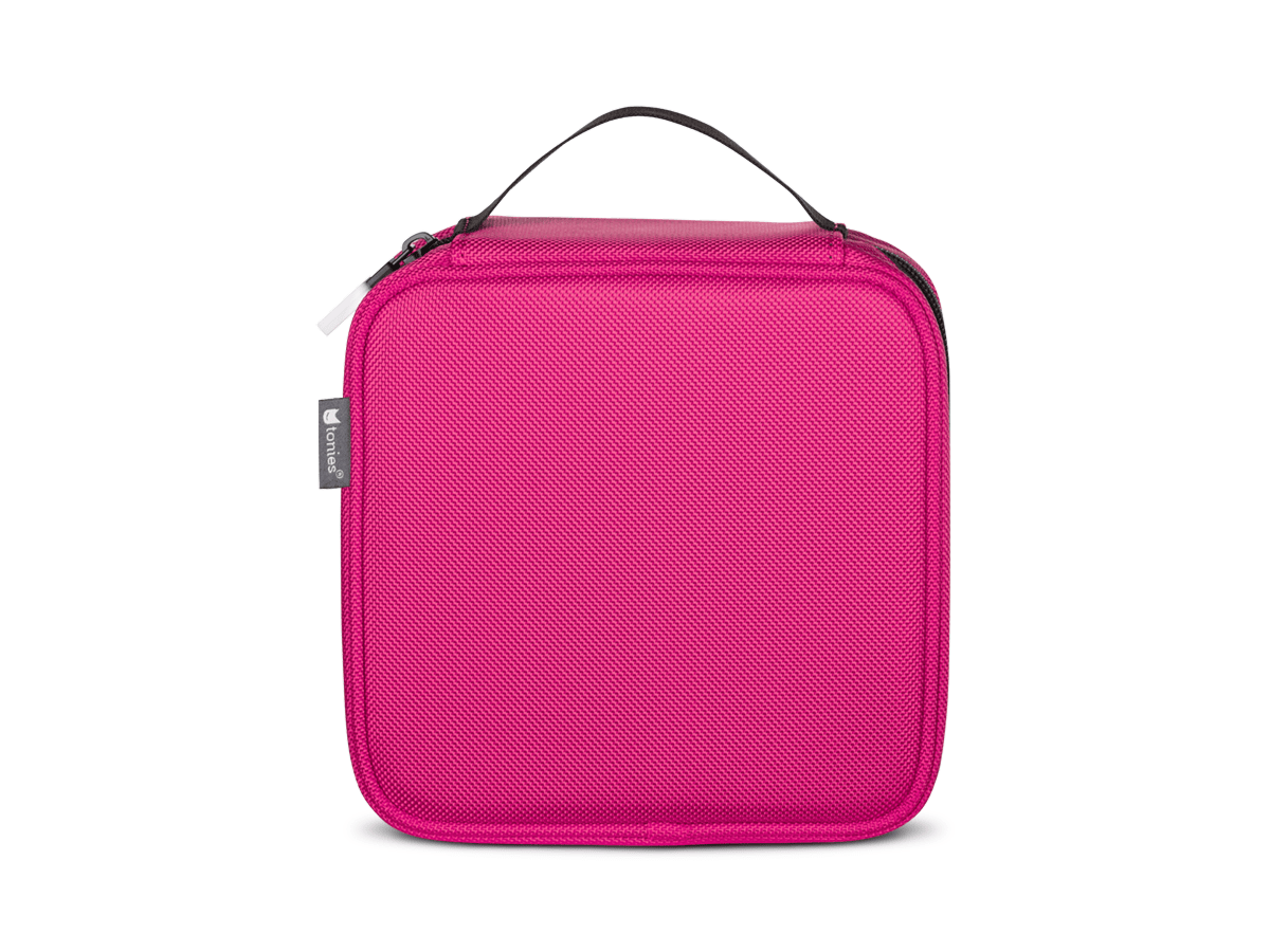 back view of tonies carrying case in pink