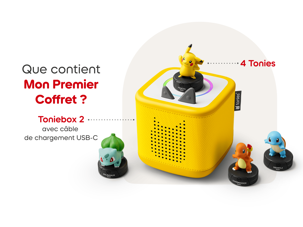 Pokémon Toniebox 2 bundle  - Lightning Yellow includes a Toniebox 2 and 4 Pokemon Tonies