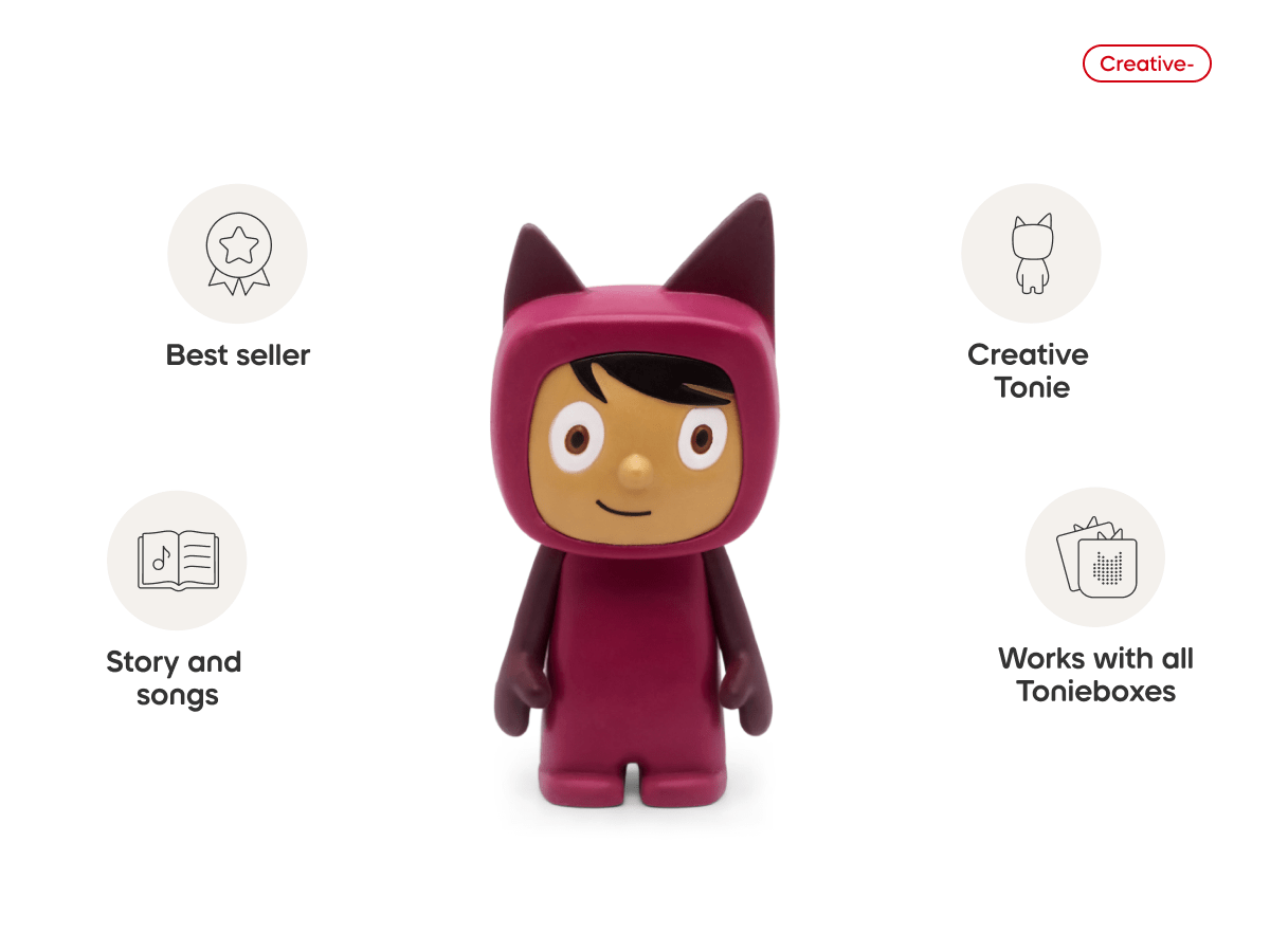 Creative-Tonie Purple Medium audio figurine, inspiring audio journeys and imaginative play