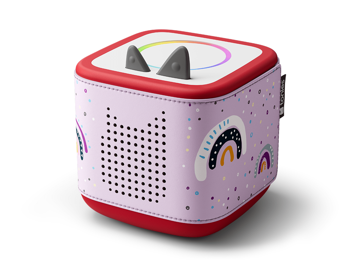 Rainbow Sleeve on a red Toniebox 2