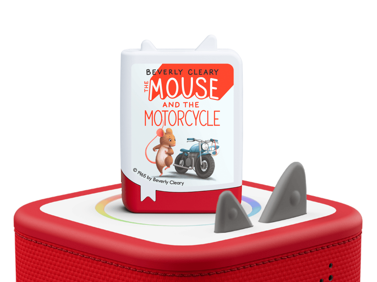 Book Tonies-The Ralph S. Mouse Collection on a red Toniebox 2 ready to play audio stories and songs