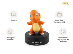 Pokémon-Salameche French Tonie audio figurine from the adventure category, inspiring audio journeys and imaginative play