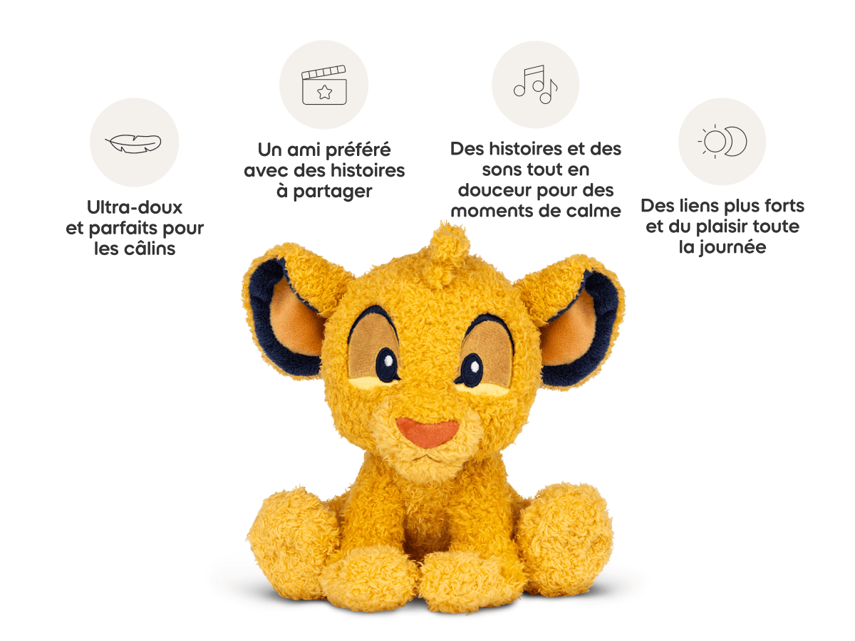 Cuddle Tonie-Disney Simba Tonie audio figurine from the cuddle category, inspiring audio journeys and imaginative play